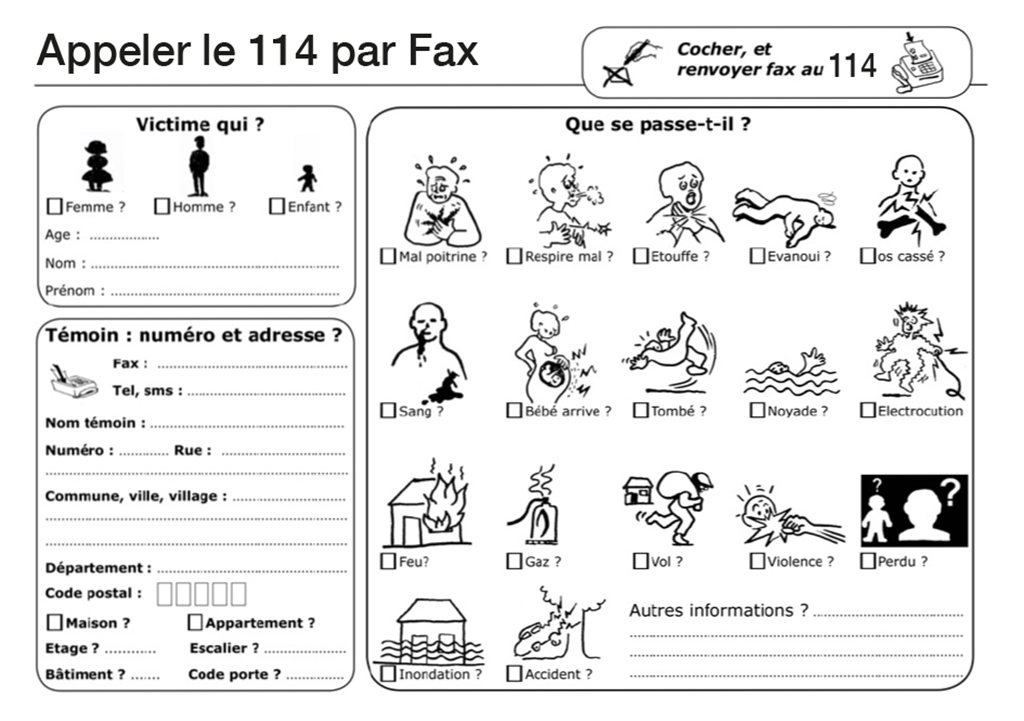 Contactez le 114 par fax