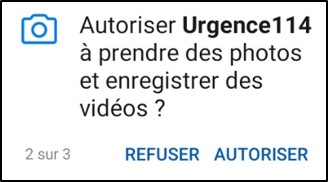 Autorisation caméra