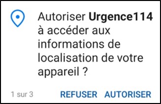 Autorisation localisation