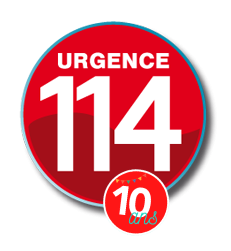 Logo urgence 114 les 10 ans